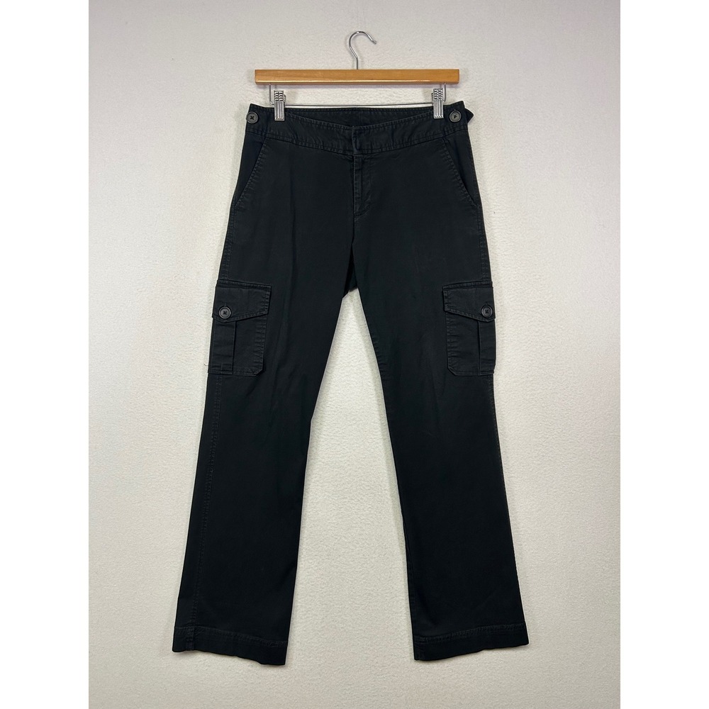 Gorpcore Utility Gap Womens 6 Black Cargo Straight Leg Stretch Pants 6221